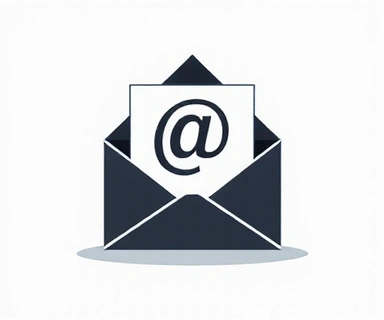 Icono de correo electrónico con un sobre abierto