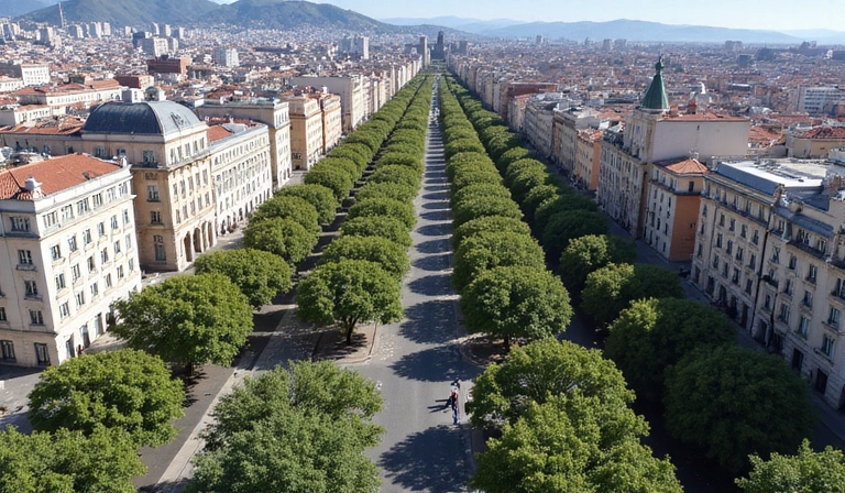 Vista aérea del barrio de Salamanca en Madrid