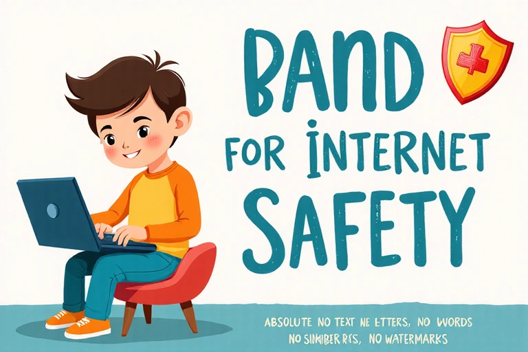 Child-friendly internet safety illustration